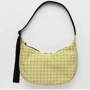 Baggu Pixel Gingham Medium Crescent